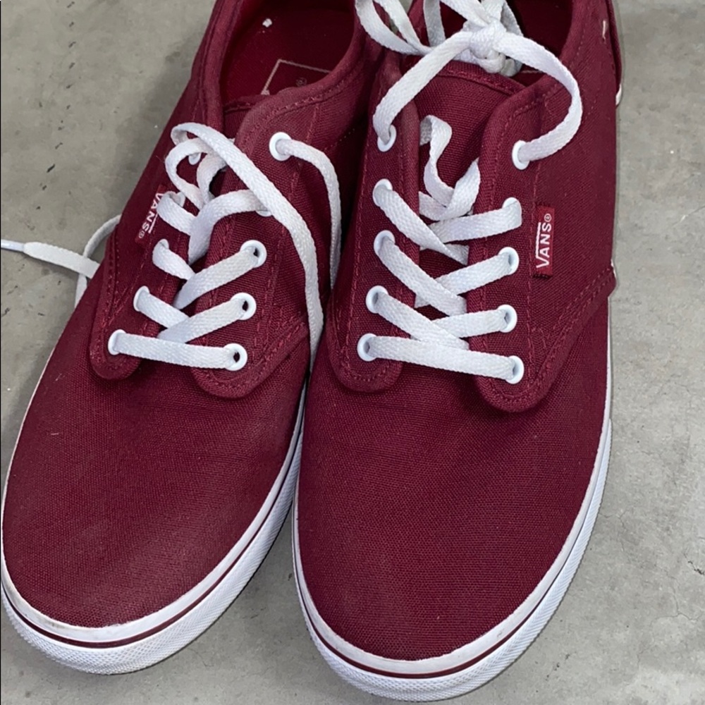 Maroon/Burgandy Vans